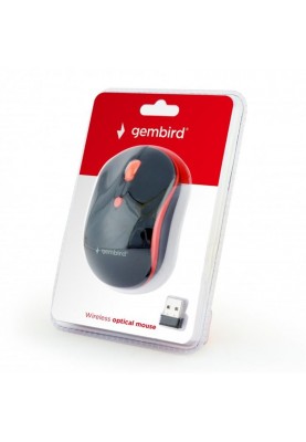 Миша бездротова Gembird MUSW-4B-03-R Black/Red