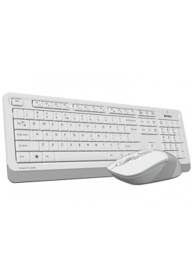 Комплект (клавіатура, мишка) бездротовий A4Tech Fstyler FG1010 White USB