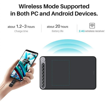 Графічний планшет Huion Inspiroy Dial Q620M + рукавичка