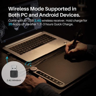 Графічний планшет Huion Inspiroy Dial Q620M + рукавичка