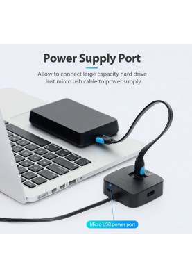 Концентратор Vention 4-Port USB 3.0, 0.5 m (CHBBD)