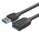 Кабель Vention USB-USB V 3.0 (M/F), 3 м, Black (VAS-A45-B300)