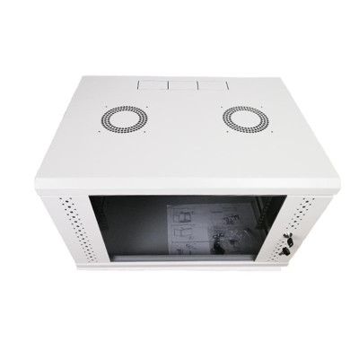 Шафа настінна EServer 19` 6U-600х350х370 (скло), сіра (ES-Е635G) Шафа настінна EServer 19` 6U-600х350х370 (скло), сіра (ES-Е635G)