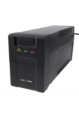 Джерело безперебійного живлення LogicPower 600VA-P, Lin.int., AVR, 2 x євро, пластик