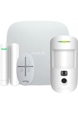 Комплект охранной сигнализации Ajax StarterKit Cam White (16583.42.WH1/20293.58.WH1/25468.58.WH1)