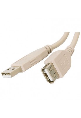 Кабель Atcom USB - USB V 2.0 (F/M), подовжувач, 1.8 м, ferrite core, білий (3789)