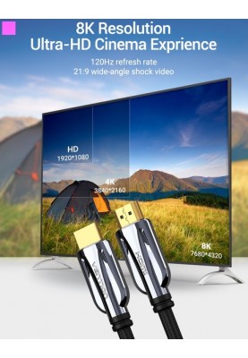 Кабель Vention HDMI-HDMI, 2 m, v2.1 (AALBH)