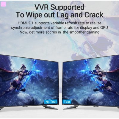 Кабель Vention HDMI-HDMI, 2 m, v2.1 (AALBH)