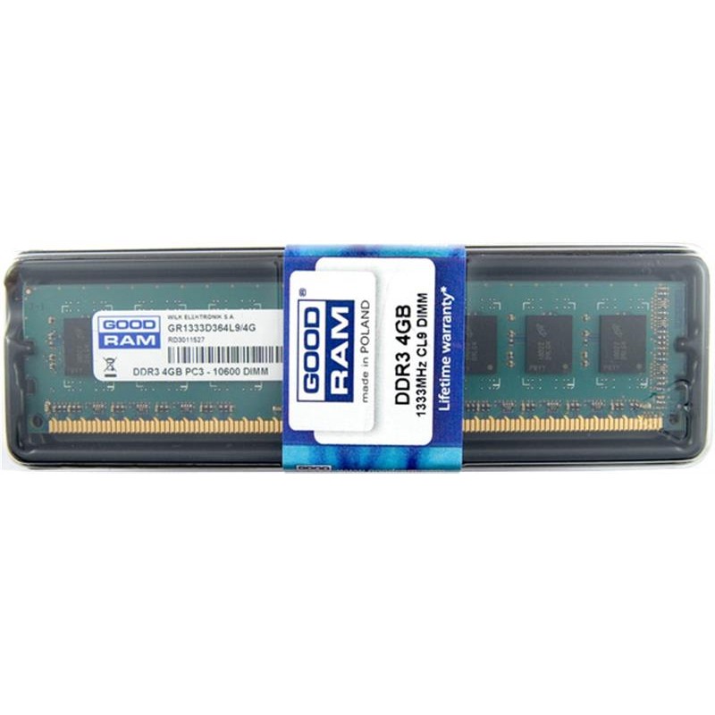 Модуль пам`ятi DDR3 4GB/1333 Goodram (GR1333D364L9S/4G)