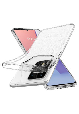 Чохол-накладка Spigen Liquid Crystal Glitter для Samsung Galaxy S20 Ultra SM-G988 Crystal Quartz (ACS00710)