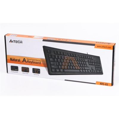 Клавiатура A4tech KRS-83 Ukr Black PS/2
