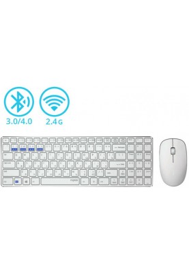 Комплект (клавіатура, мишка) Rapoo 9300M Wireless White