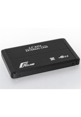 Зовнішня кишеня Frime SATA HDD/SSD 2.5", USB 3.0, Metal, Black (FHE20.25U30)