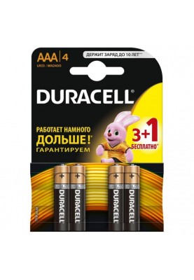 Батарейка Duracell Duralock Basic AAA/LR03 BL 4шт