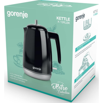 Електрочайник Gorenje K15RLBK