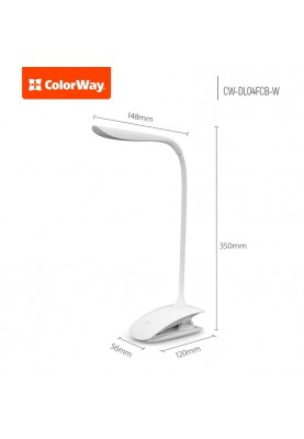 Настольная лампа LED ColorWay CW-DL04FCB-W White