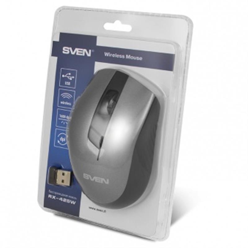 Мышь беспроводная Sven RX-425W Gray USB
