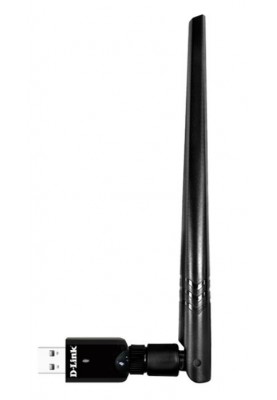 Бездротовий адаптер D-Link DWA-185 (AC1200, USB 3.0, Wi-Fi, MU-MIMO, зовнішня антена 5 dBi, внутрішня антена 2 dBi)
