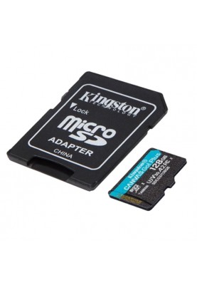 Карта пам`яті MicroSDXC 128GB UHS-I/U3 Class 10 Kingston Canvas Go! Plus R170/W90MB/s + SD-адаптер (SDCG3/128GB)