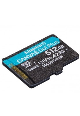 Карта пам`яті MicroSDXC 512GB UHS-I/U3 Class 10 Kingston Canvas Go! Plus R170/W90MB/s (SDCG3/512GBSP)