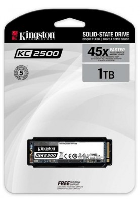 Накопичувач SSD 1TB M.2 NVMe Kingston KC2500 M.2 2280 PCIe 3.0 x4 3D TLC (SKC2500M8/1000G)