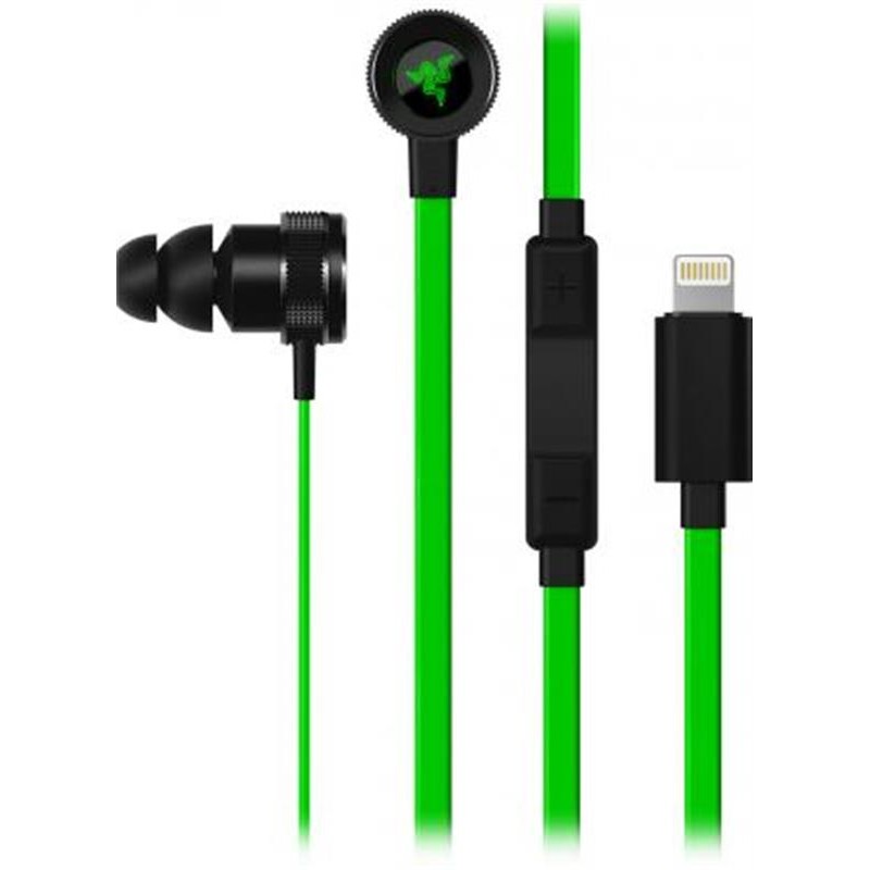 Гарнитура Razer Hammerhead for iOS Black/Green (RZ04-02090100-R3G1)