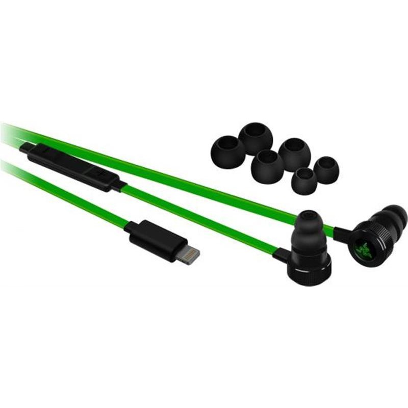 Гарнитура Razer Hammerhead for iOS Black/Green (RZ04-02090100-R3G1)