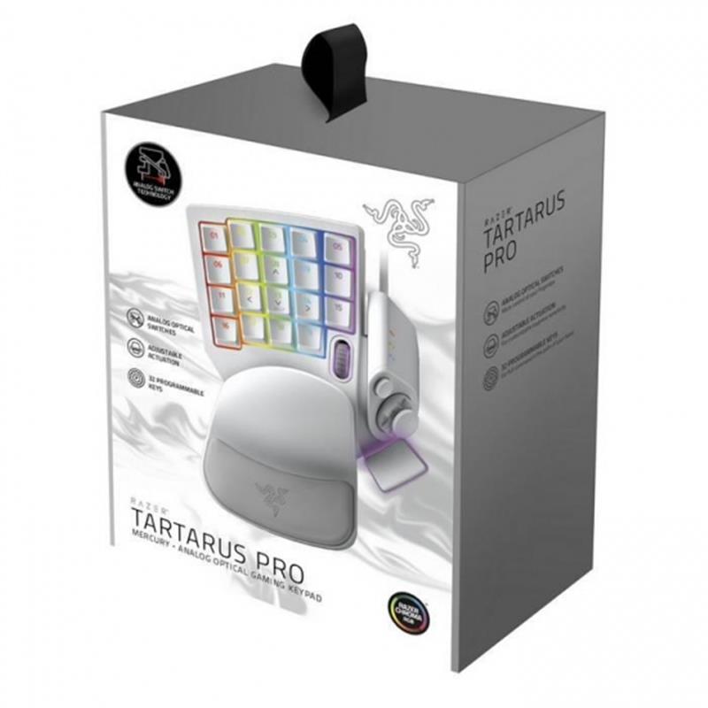 Ігровий кейпад Razer Tartarus Pro Mercury (RZ07-03110200-R3M1) White USB