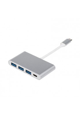 Концентратор USB Type-CAtcom 3хUSB3.0, USB Type-C, 0.1м, метал Silver (12808)