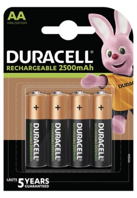 Аккумулятор Duracell Rechargeable DX1500 Ni-MH AA/HR06 2500 mAh BL 4шт