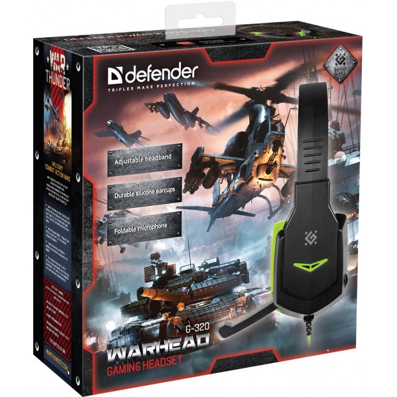 Гарнiтура Defender Warhead G-320 Black/Green (64032)