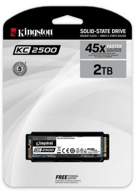 Накопичувач SSD 2TB M.2 NVMe Kingston KC2500 M.2 2280 PCIe 3.0 x4 3D TLC (SKC2500M8/2000G)