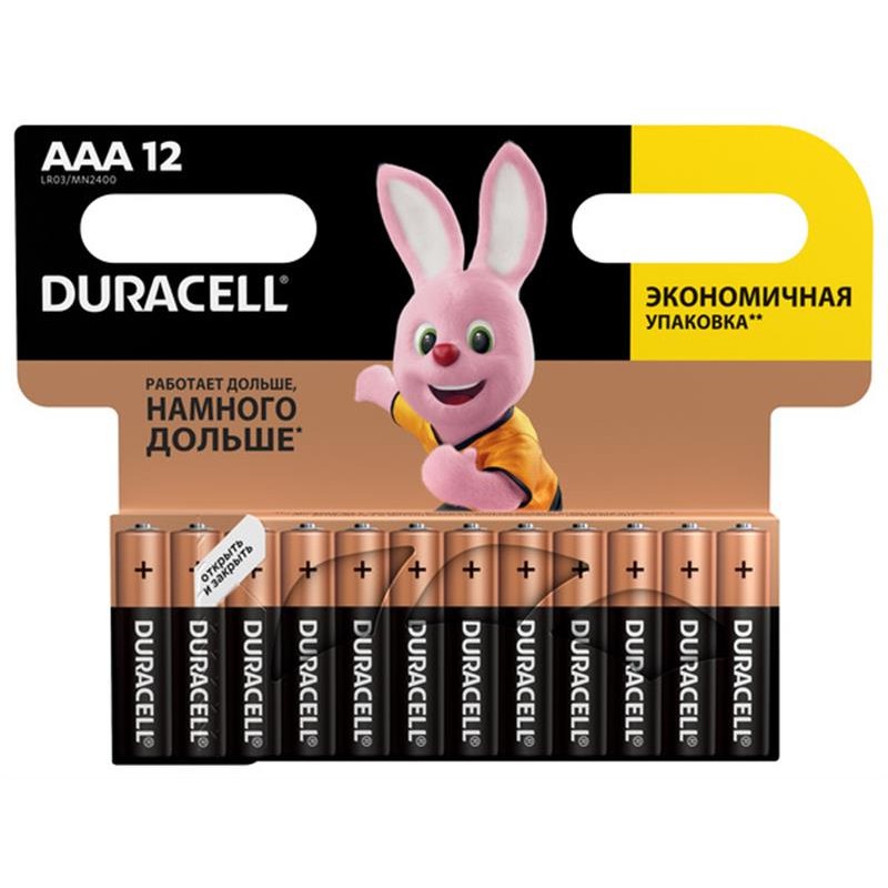 Батарейка Duracell Basic AAA/LR03 BL 12шт