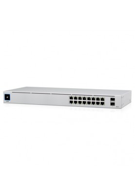 Комутатор Ubiquiti UniFi Gen2 USW-16-POE (8xGE, 8хGE PoE+, 2xSFP, L2, 42W max)