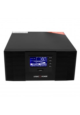 Джерело безперебійного живлення LogicPower LPM-PSW-1500VA (1050 Вт), Lin.int., AVR, 2 x евро, метал