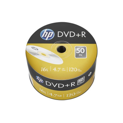 Диски DVD+R HP (69305 /DRE00070-3) 4.7GB 16x, без шпинделя, 50 шт