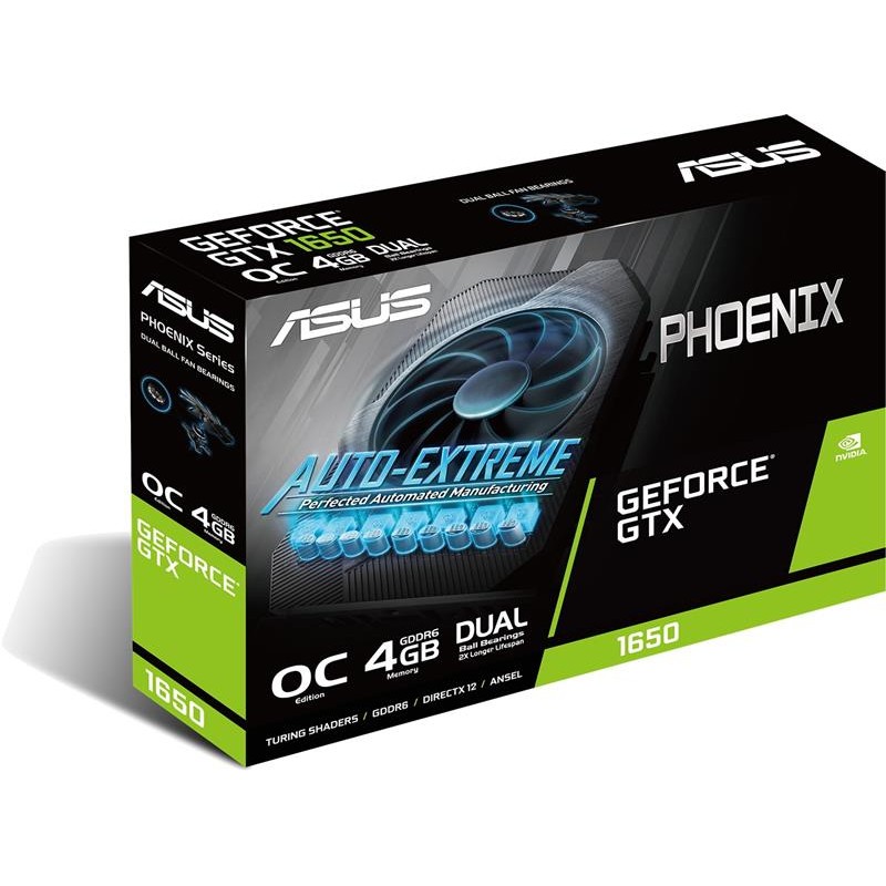 Відеокарта GF GTX 1650 4GB GDDR6 Phoenix OC Asus (PH-GTX1650-O4GD6)