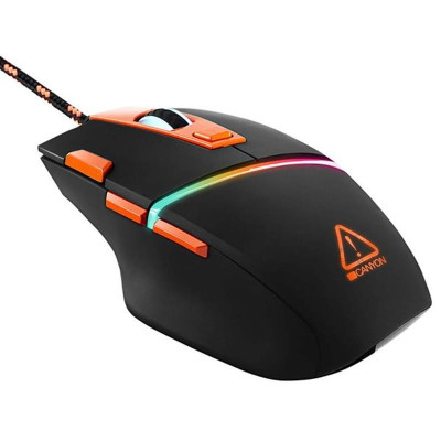 Мишка Canyon Sulaco CND-SGM04RGB Black/Orange USB
