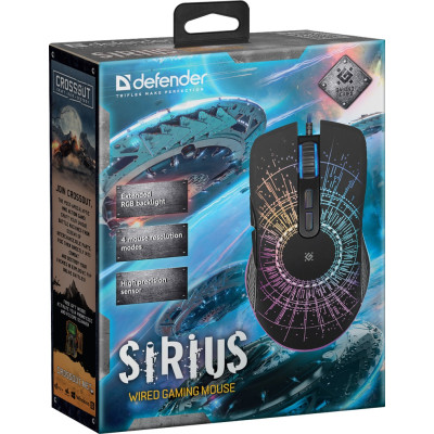 Мишка Defender Sirius GM-660L (52660) Black USB