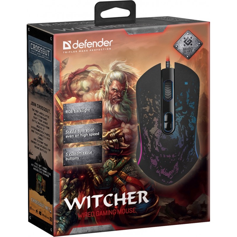 Мишка Defender Witcher GM-990 (52990) Black USB