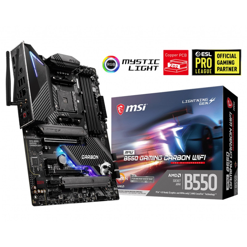 Материнська плата MSI MPG B550 Gaming Carbon WiFi Socket AM4