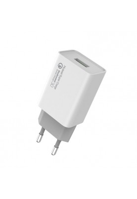Мережевий зарядний пристрій ColorWay QC3.0 (1USBx4A) White (CW-CHS014Q-WT)