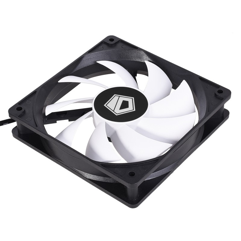 Вентилятор ID-Cooling FL-12025, 120 x 120 x 25мм, 3-pin, черный с белым