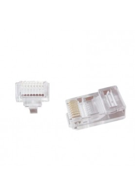 Конектор RJ 45 Cablexpert (LC-PTU-01/100) з наскрізними отворами (100 шт/уп)