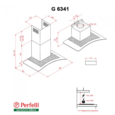 Витяжка Perfelli G 6341 I