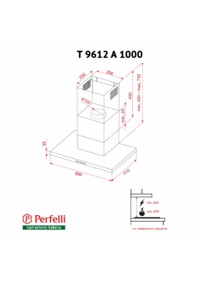 Витяжка Perfelli T 9612 A 1000 W LED