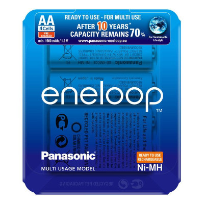 Акумулятори Panasonic Eneloop AA/HR06 NI-MH 1900 mAh слайдерпак BL 4 шт