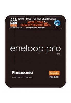 Акумулятори Panasonic Eneloop Pro AAA/HR03 NI-MH 930 mAh BL 4 шт (BK-4HCDE/4LE)