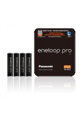 Акумулятори Panasonic Eneloop Pro AAA/HR03 NI-MH 930 mAh BL 4 шт (BK-4HCDE/4LE)