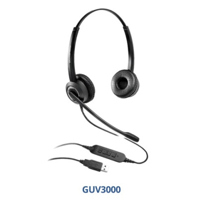 Гарнітура Grandstream GUV3000 USB 2.0 (HD звук, шумопридушення, регулятор гучності, для IP-телефонії)